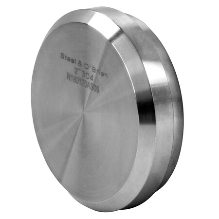 Steel & Obrien 3" Plain Bevel Seat Solid Endcap - .718" Long 304SS 16A-3-304